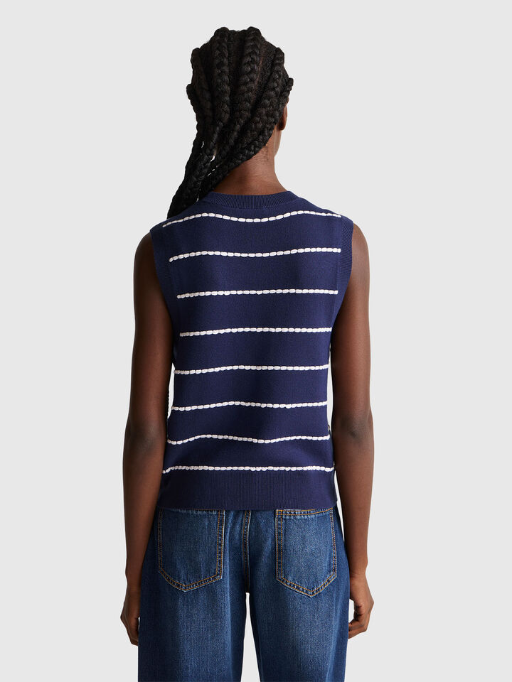 SLEEVELESS SWEATER Women image number 2